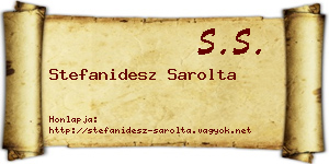 Stefanidesz Sarolta névjegykártya